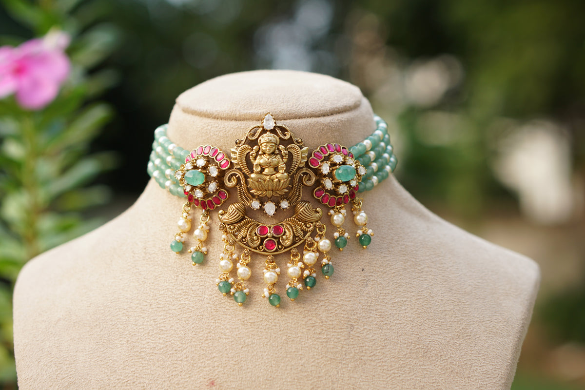 Kundan Choker Set (4-9737)(B)