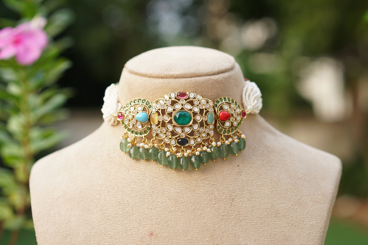 Polki Choker Set (4-9738)(B)