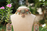Polki Choker Set (4-9739)(B) - JEWELSTYLE