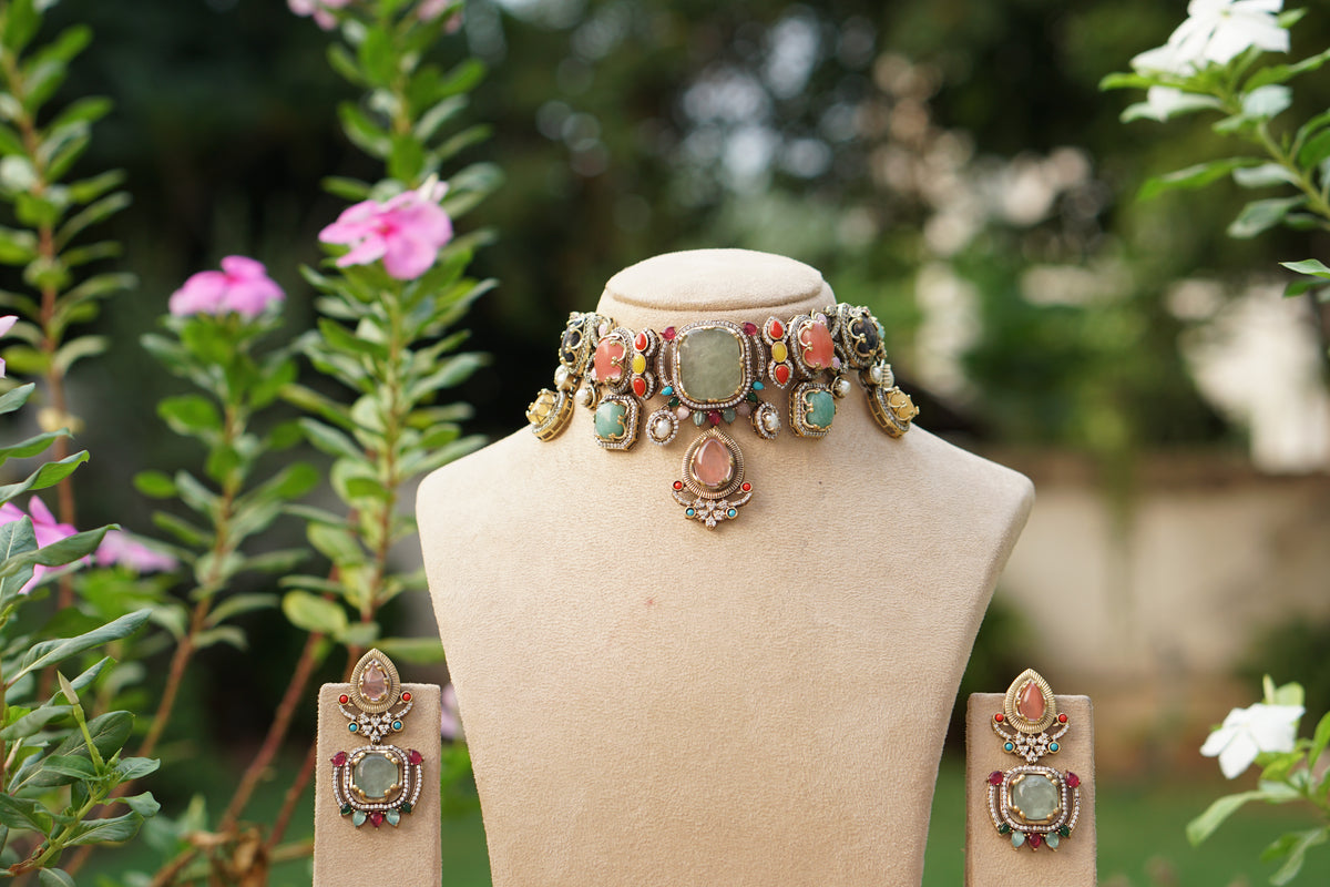 Polki Choker Set (4-9739)(B)