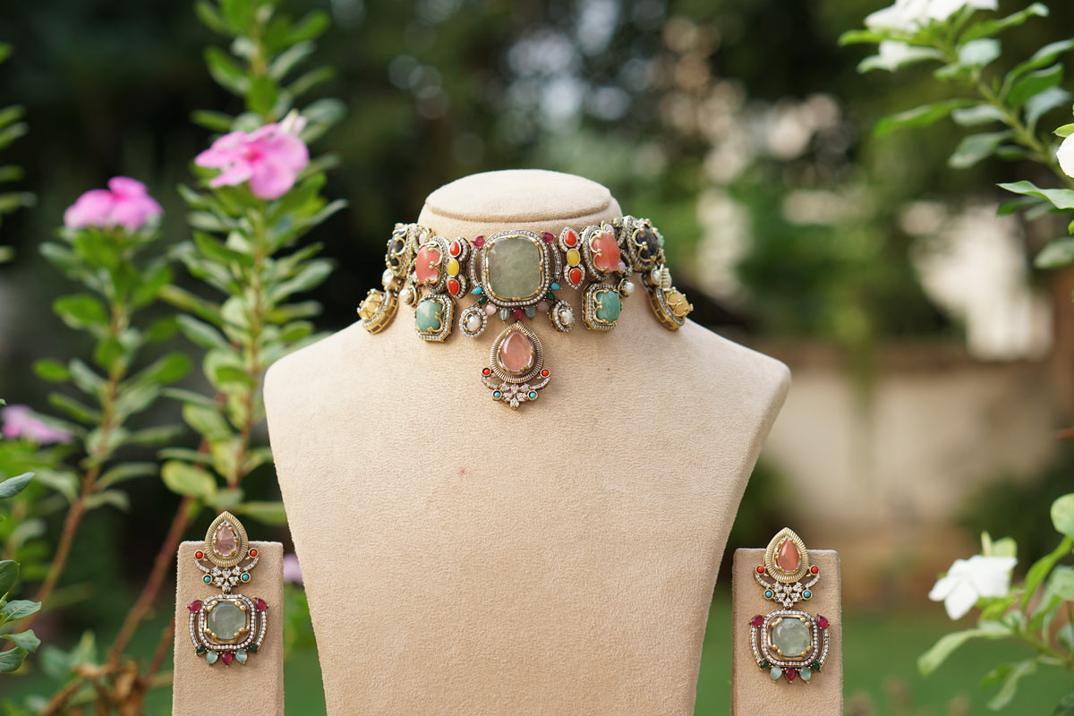 Polki Choker Set (4-9739)(B)