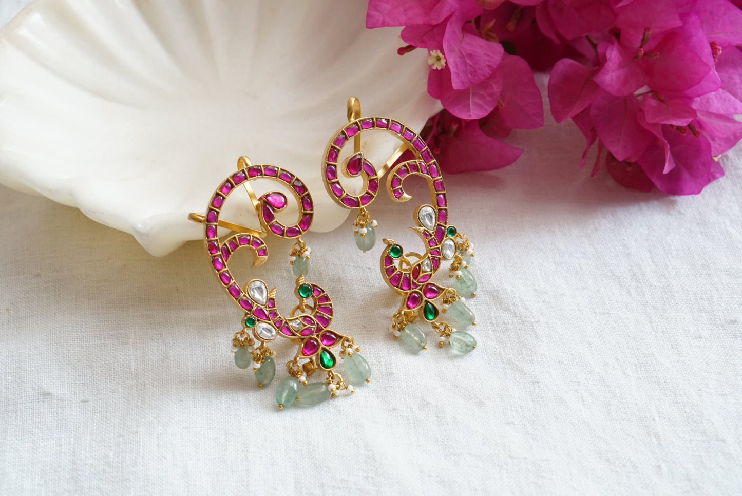 Kundan  Earcuff earring (1-3992)(K)(preorder) - JEWELSTYLE