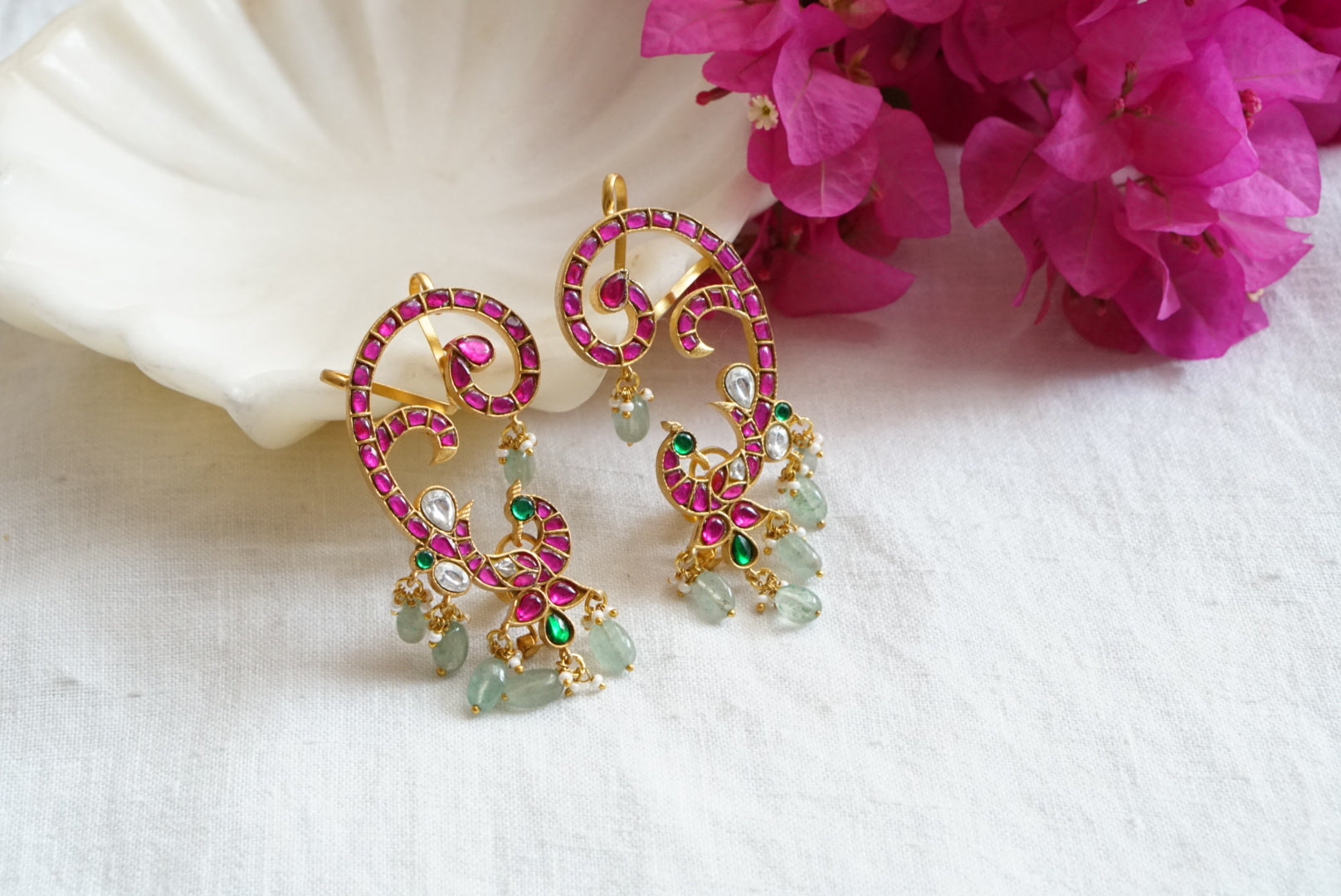 Kundan  Earcuff earring (1-3992)(K)(preorder) - JEWELSTYLE