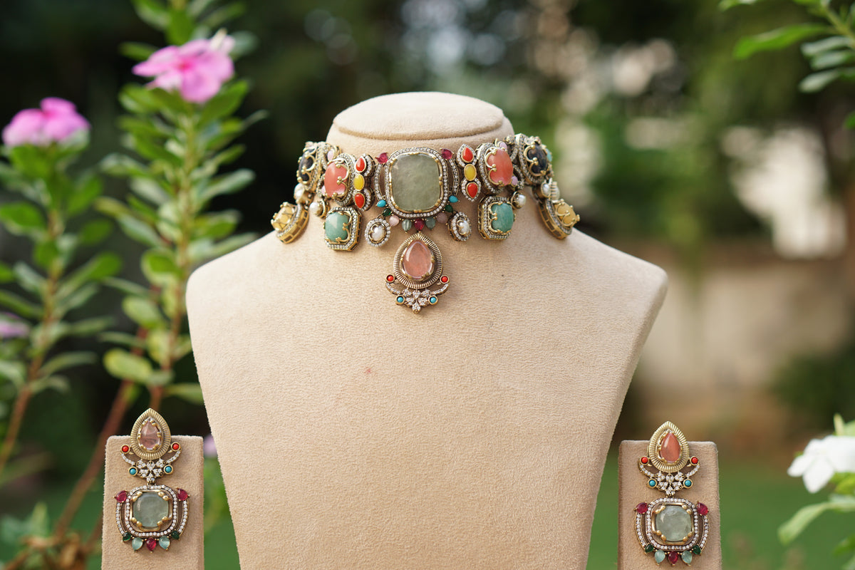 Polki Choker Set (4-9739)(B)