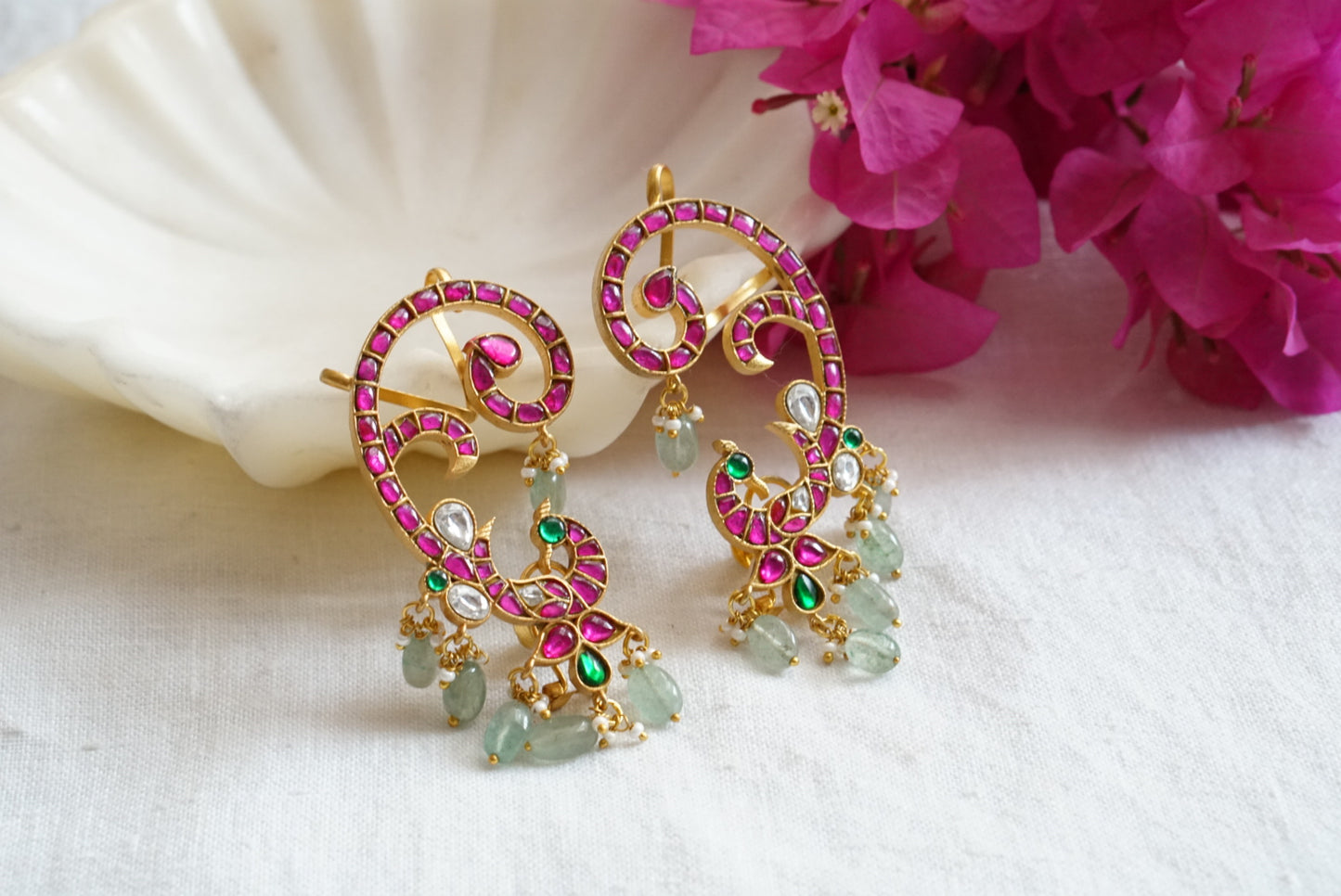 Kundan  Earcuff earring (1-3992)(K)(preorder) - JEWELSTYLE