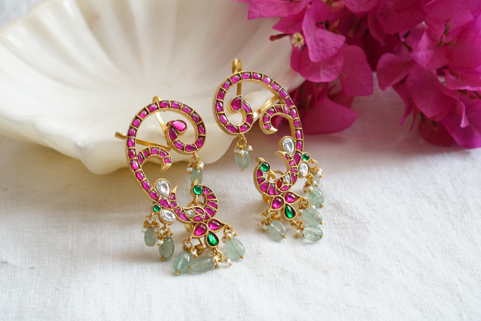 Kundan  Earcuff earring (1-3992)(K)(preorder) - JEWELSTYLE