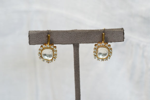 White Polki earring (1-3512)(B)