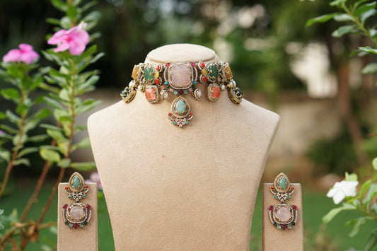 Polki Choker Set (4-9739)(B)