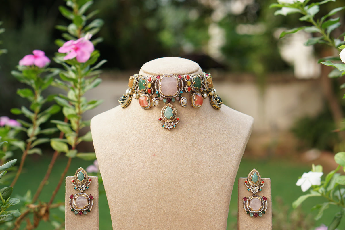 Polki Choker Set (4-9740)(B)