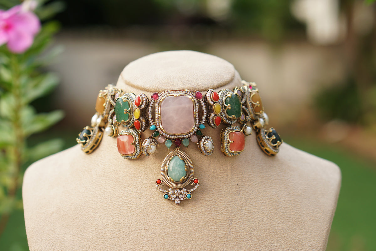 Polki Choker Set (4-9740)(B)