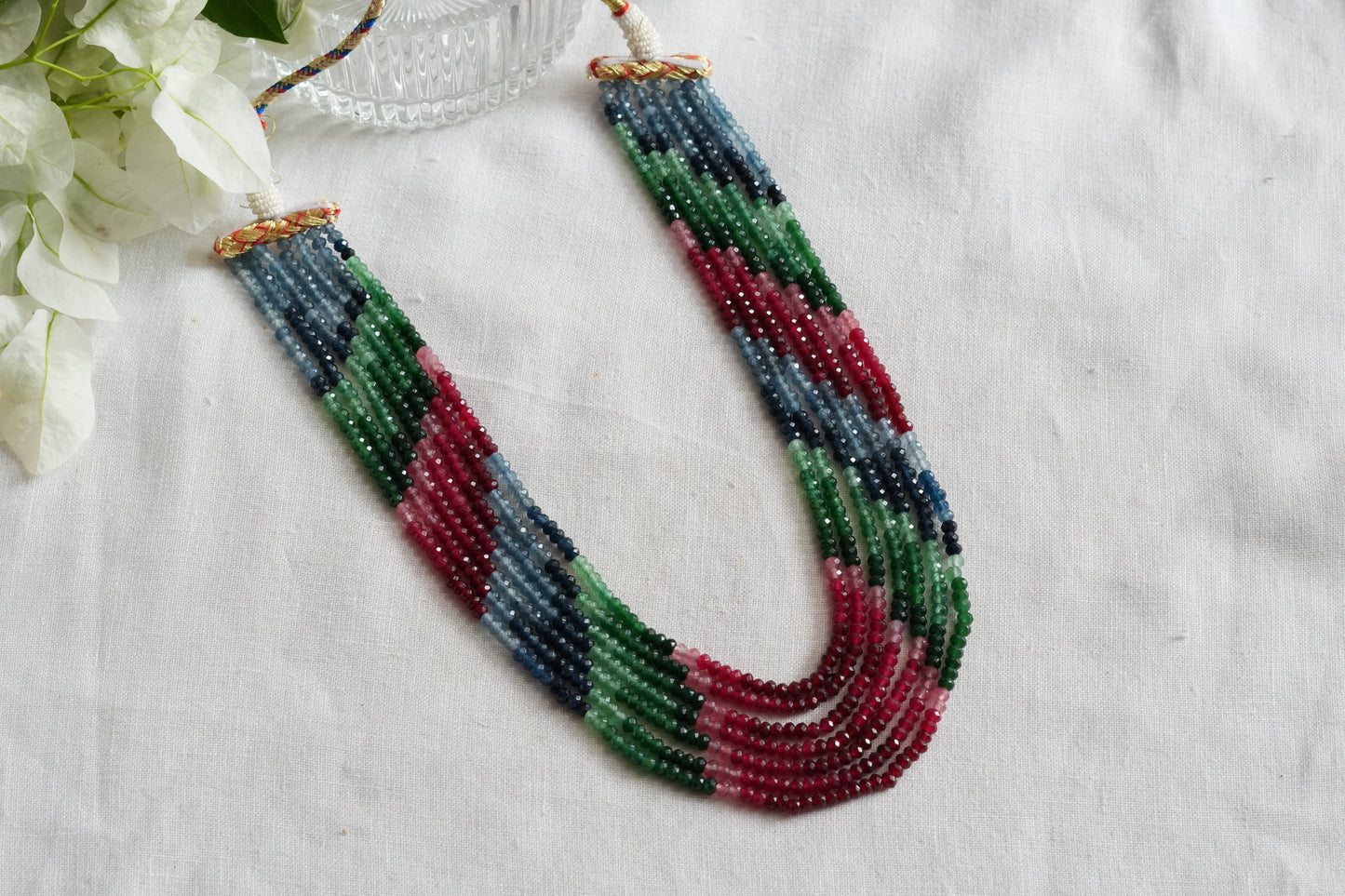 Multistone Beads Necklace (4-9504)