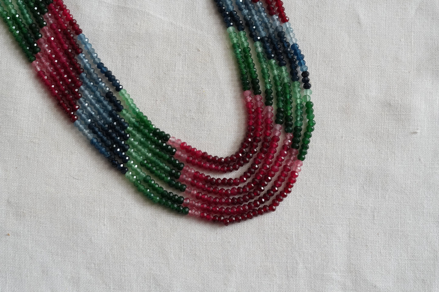Multistone Beads Necklace (4-9504)