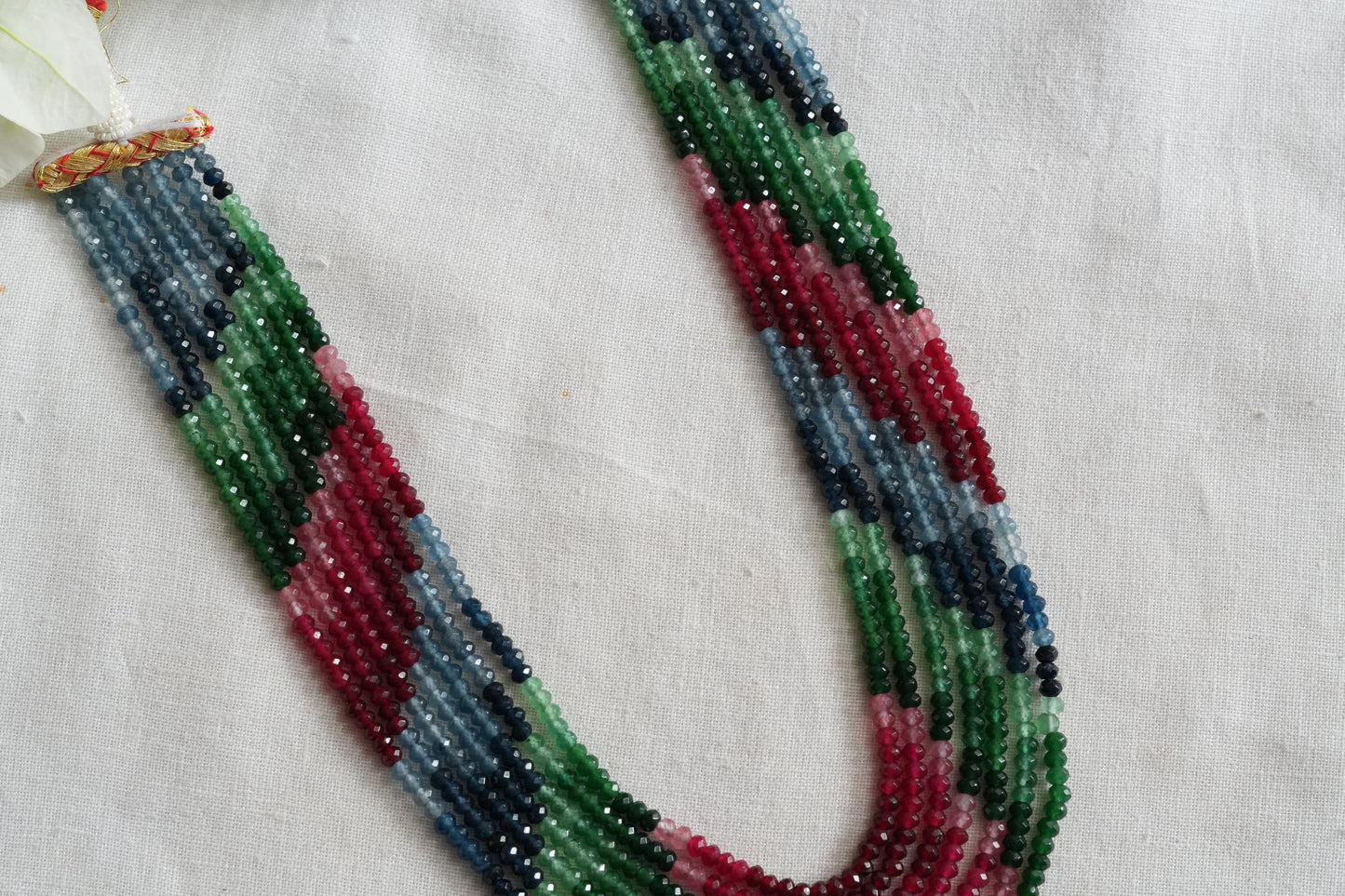 Multistone Beads Necklace (4-9504)