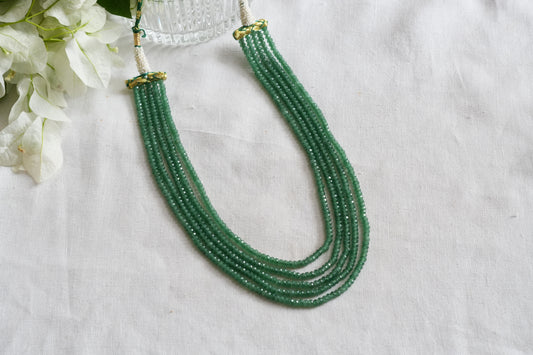 Light green Beads Necklace (4-9501)