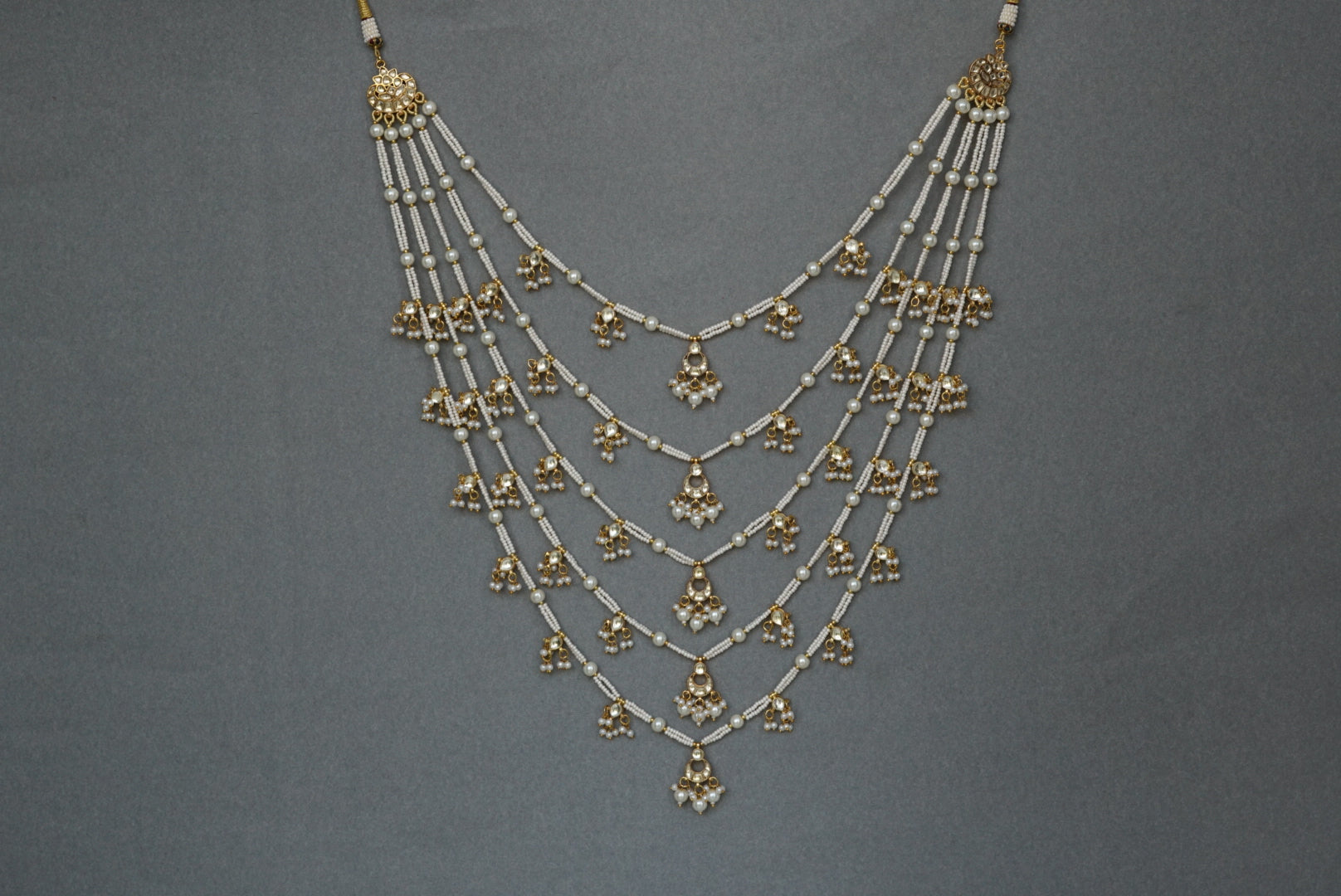 Kundan 5 line Ranihaar necklace (4-6661)(S)(PREORDER) - JEWELSTYLE