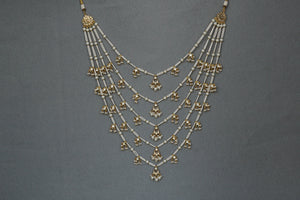 Kundan 5 line Ranihaar necklace (4-6661)(S)(PREORDER)