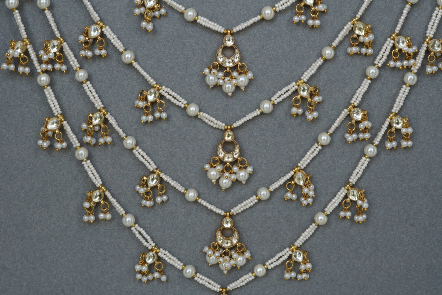 Kundan 5 line Ranihaar necklace (4-6661)(S)(PREORDER) - JEWELSTYLE