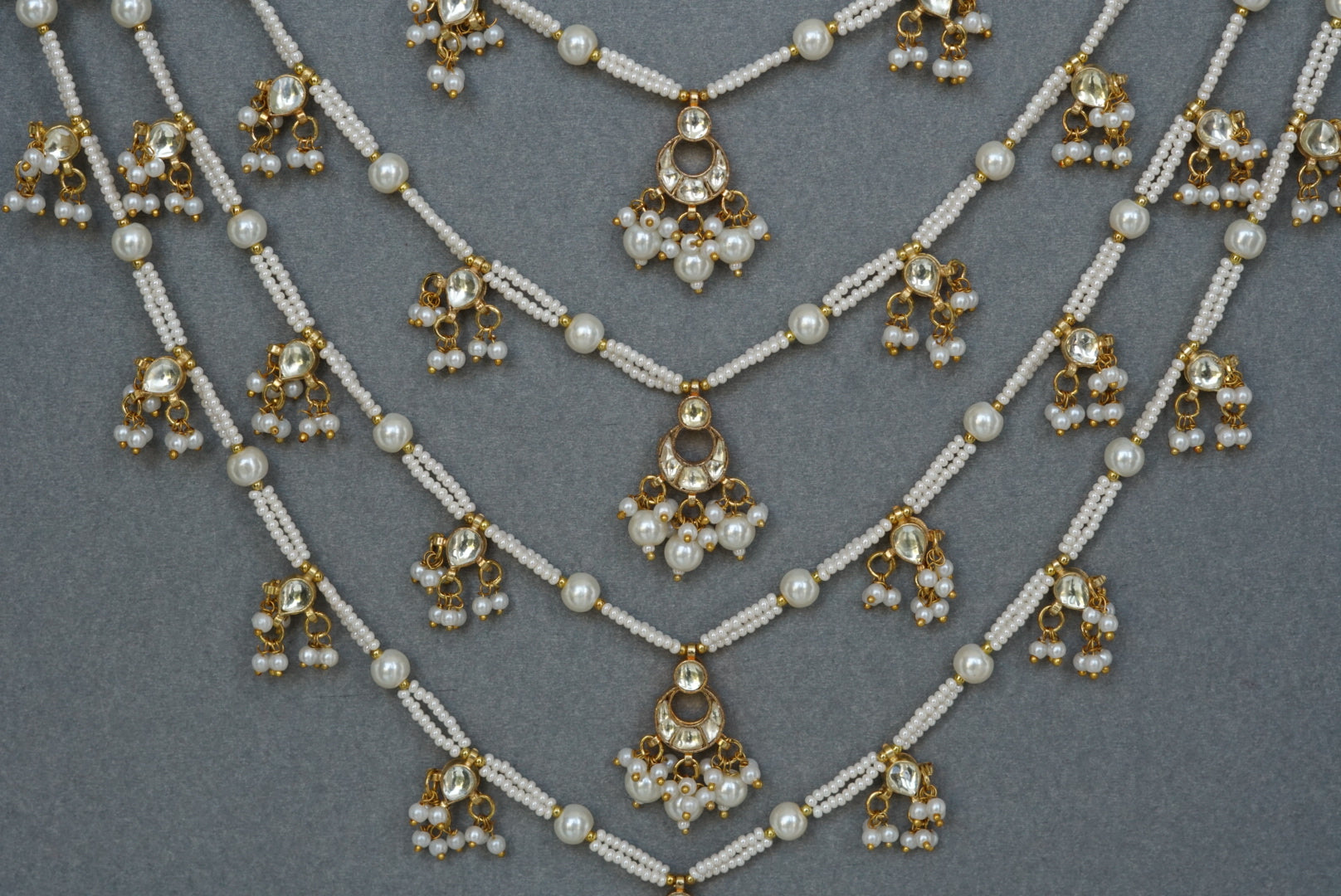 Kundan 5 line Ranihaar necklace (4-6661)(S)(PREORDER) - JEWELSTYLE