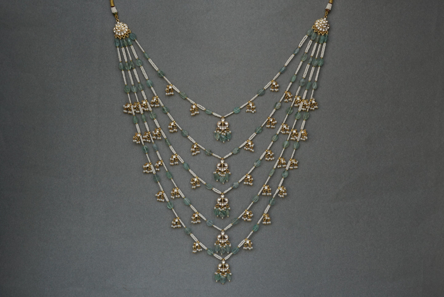 Kundan 5 line Ranihaar necklace (4-6663)(S)(PREORDER)