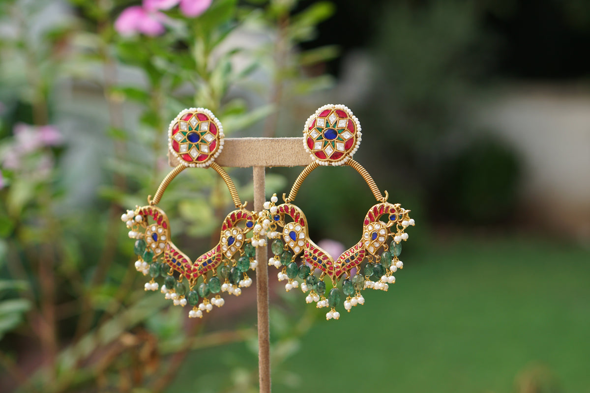 Kundan Earrings (1-5610)(R)