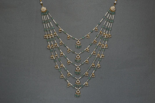 Kundan 5 line Ranihaar necklace (4-6663)(S)(PREORDER)