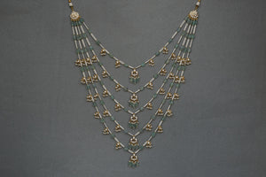 Kundan 5 line Ranihaar necklace (4-6663)(S)(PREORDER)