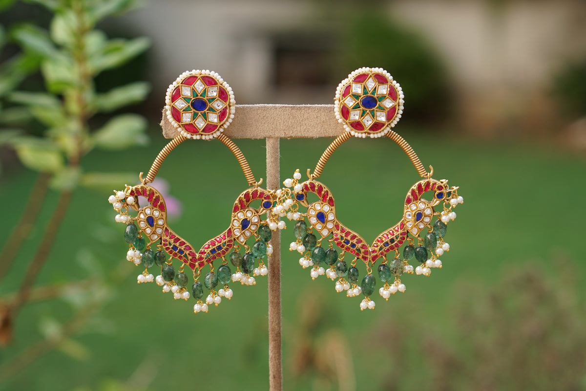 Kundan Earrings (1-5610)(R)
