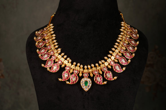 Kundan Mango Necklace (4-8355)(K)