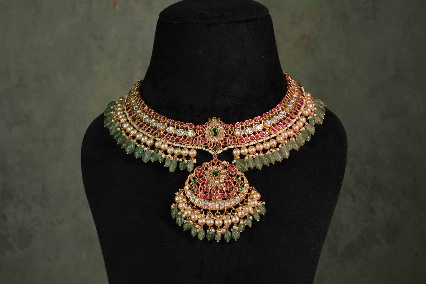 Kundan Necklace (4-8858)(K) - JEWELSTYLE