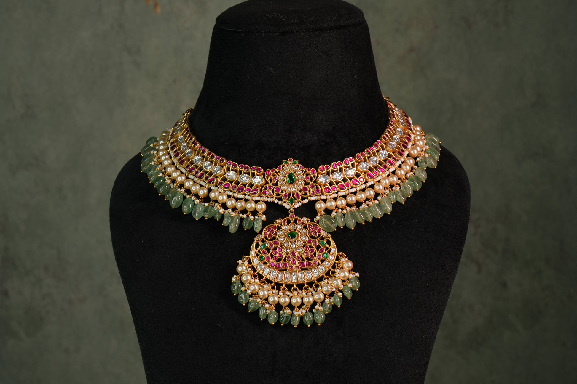Kundan Necklace (4-8858)(K) - JEWELSTYLE
