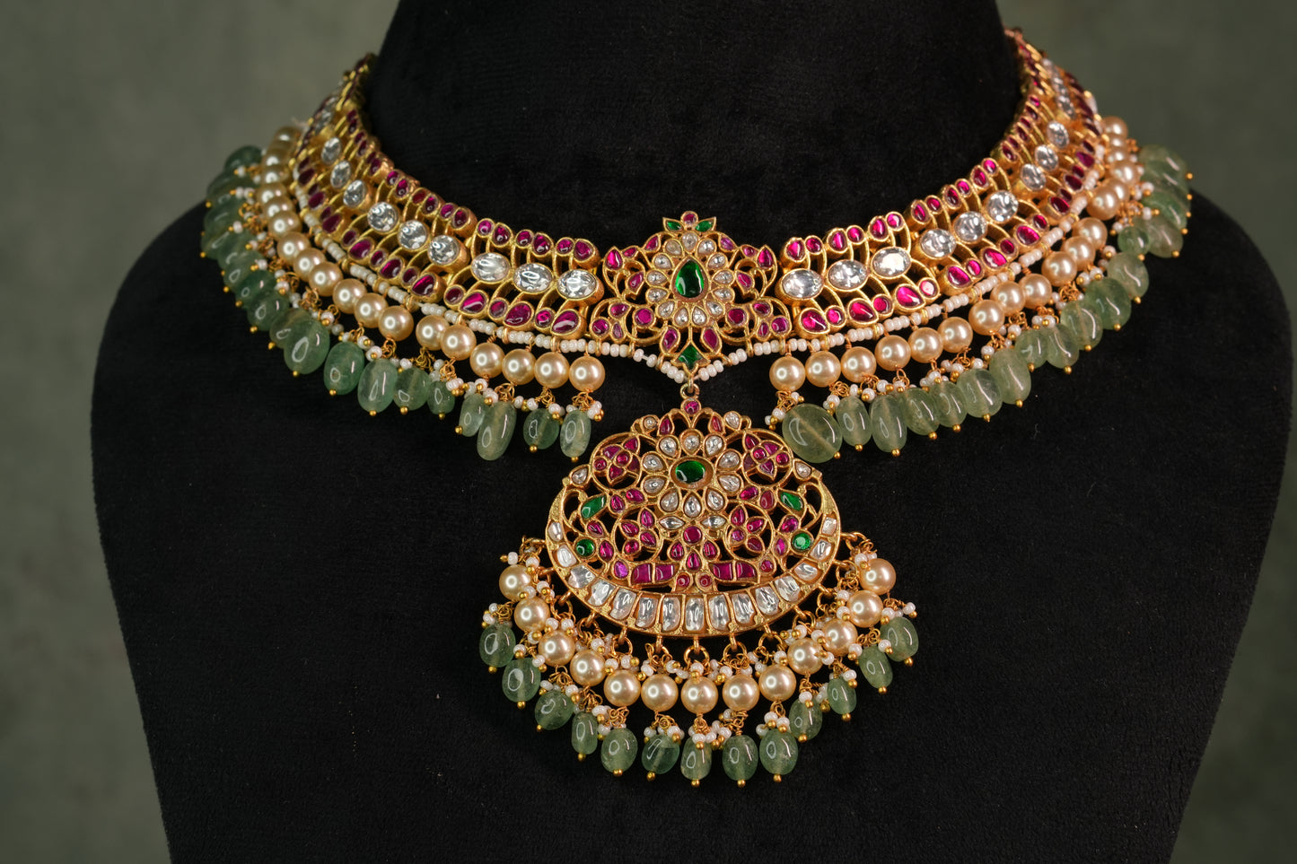 Kundan Necklace (4-8858)(K) - JEWELSTYLE