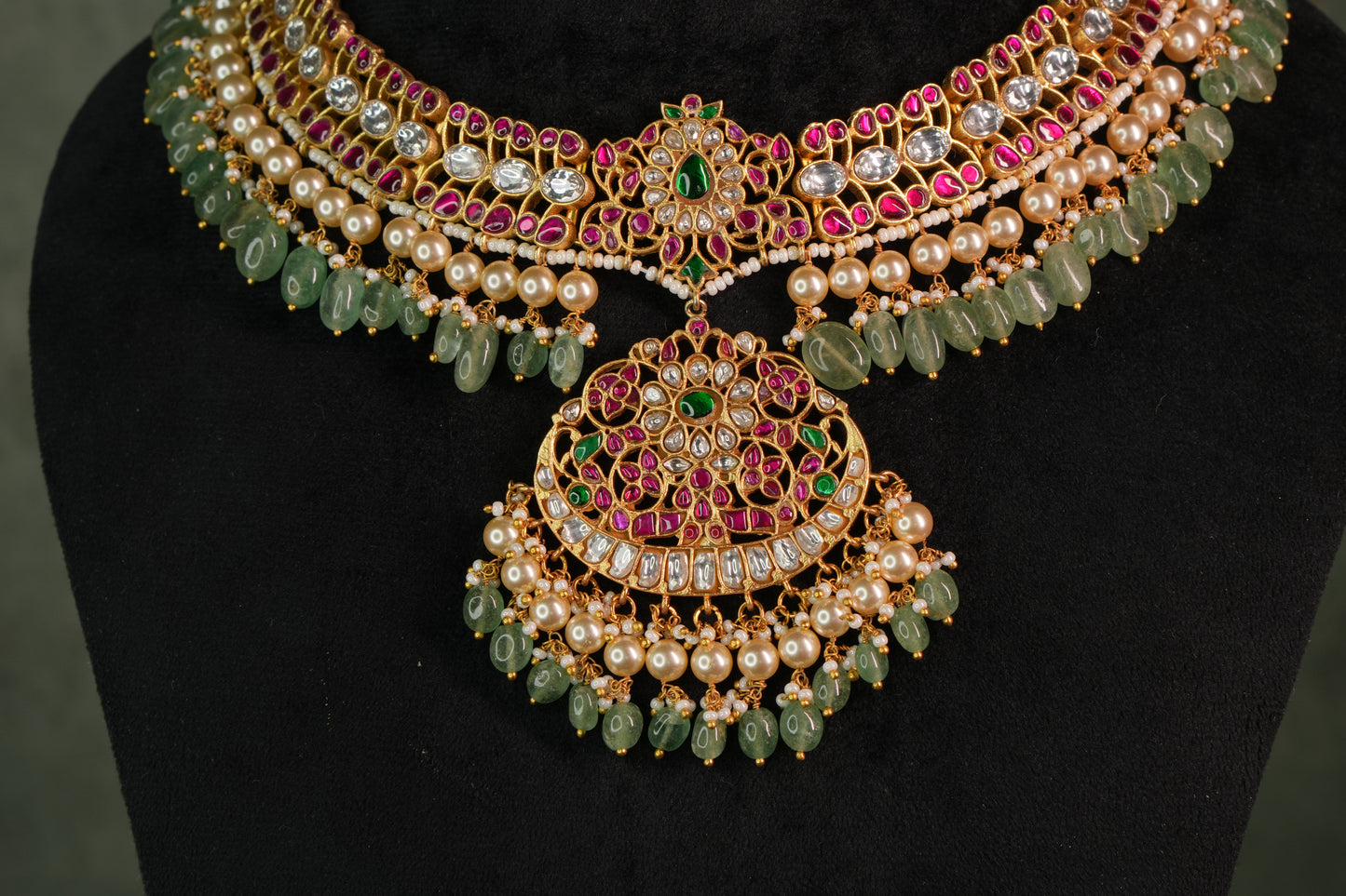 Kundan Necklace (4-8858)(K) - JEWELSTYLE