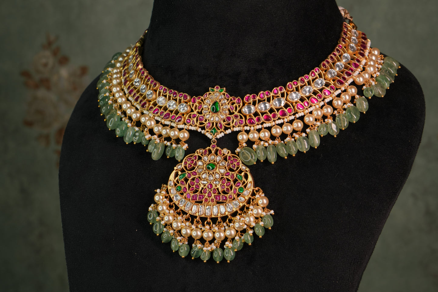 Kundan Necklace (4-8858)(K) - JEWELSTYLE
