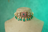 Kundan Choker Set (4-9774)(B)