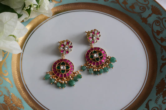 Kundan earrings(1-5467)(SR)