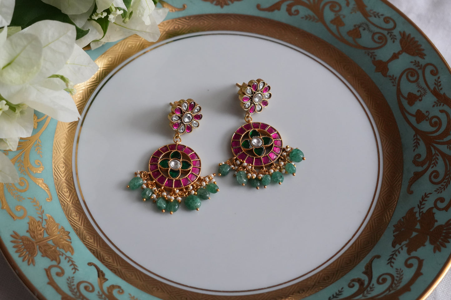 Kundan earrings(1-5467)(SR)