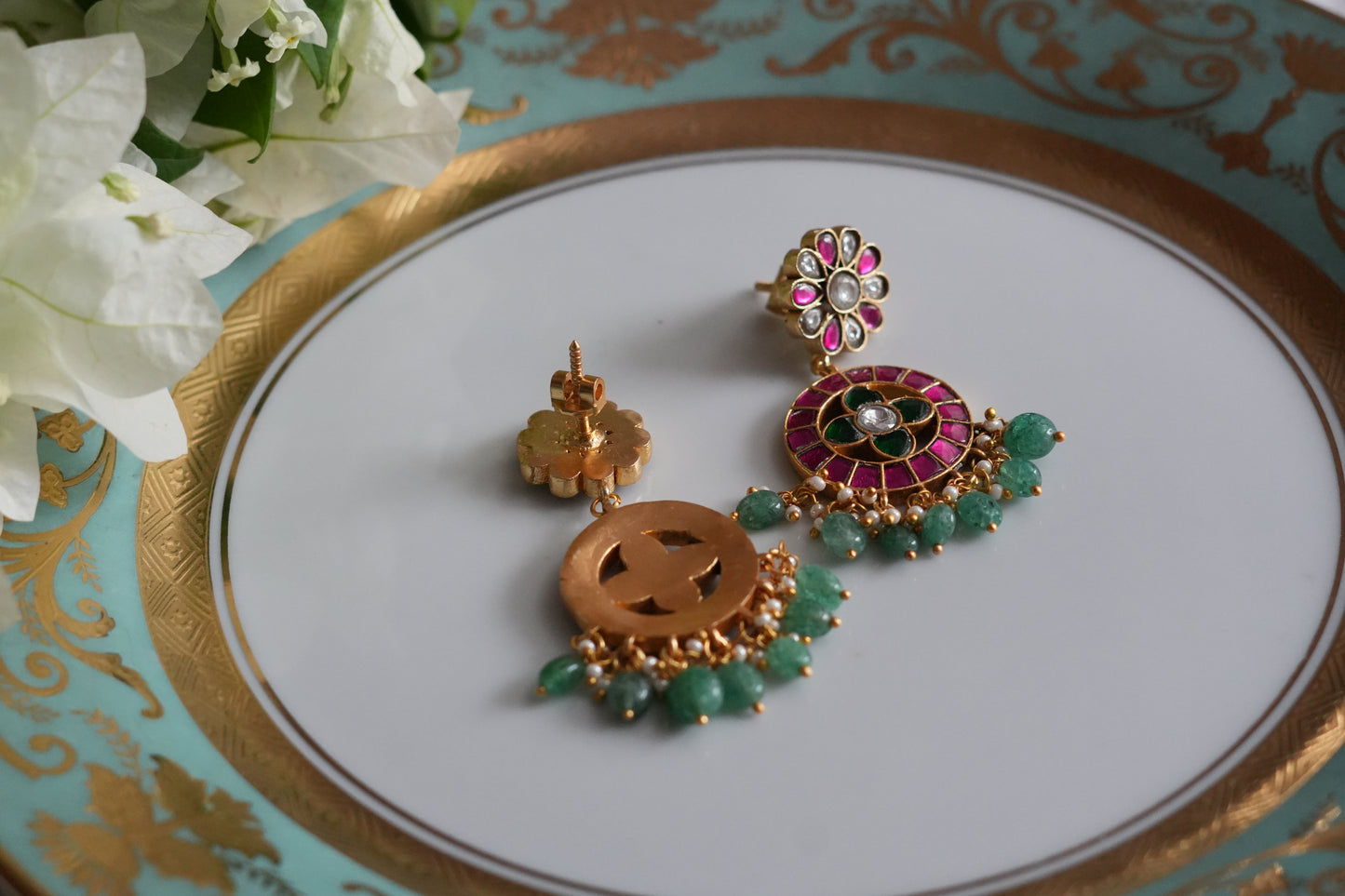 Kundan earrings(1-5467)(SR)