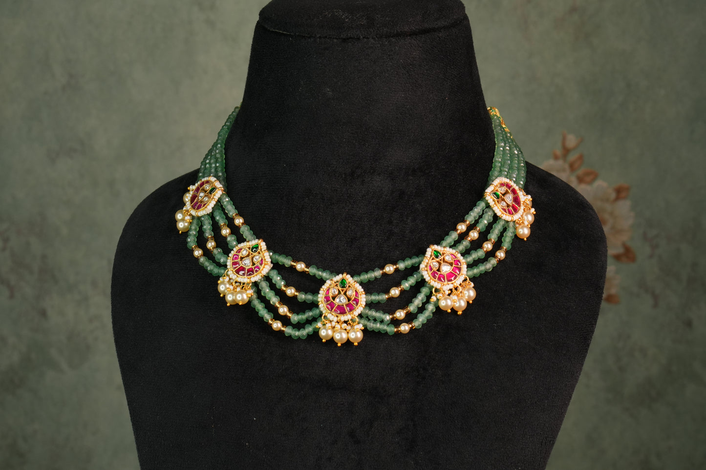 Kundan Necklace (4-8860)(K) - JEWELSTYLE