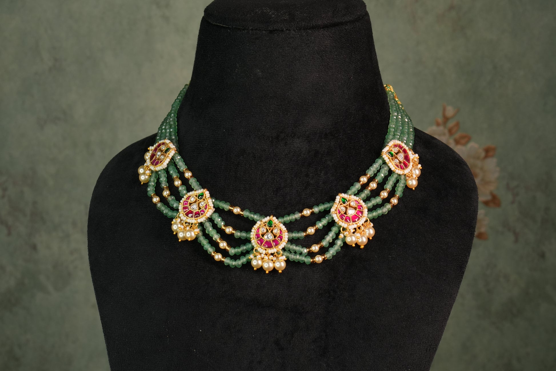 Kundan Necklace (4-8860)(K) - JEWELSTYLE