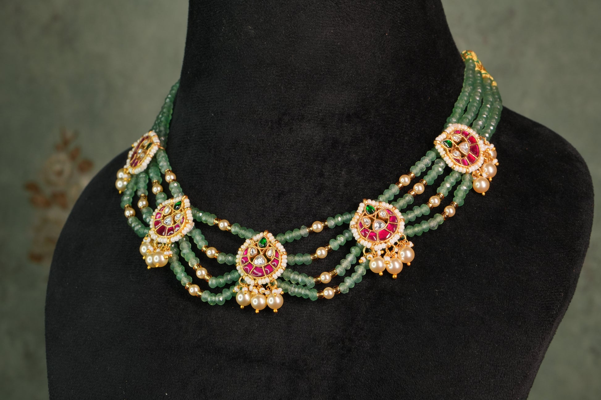 Kundan Necklace (4-8860)(K) - JEWELSTYLE