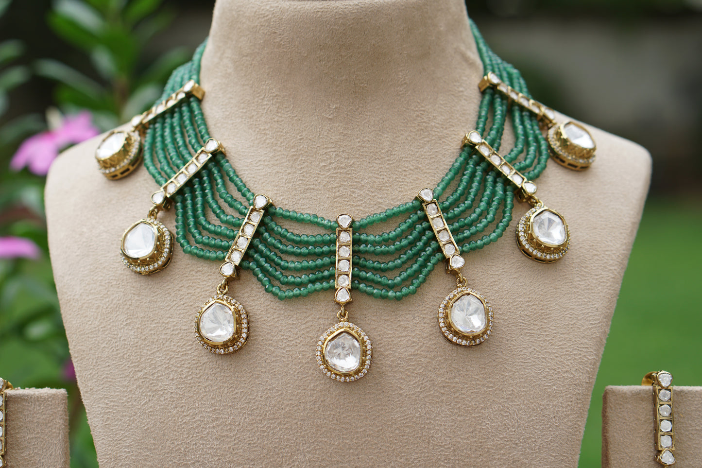 Polki Necklace Set(4-9363)(B)