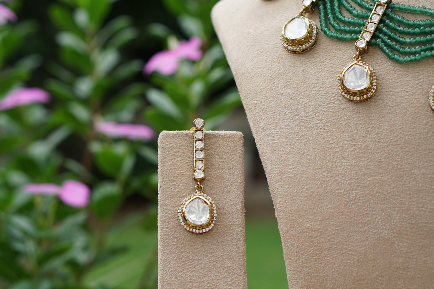 Polki Necklace Set(4-9363)(B)