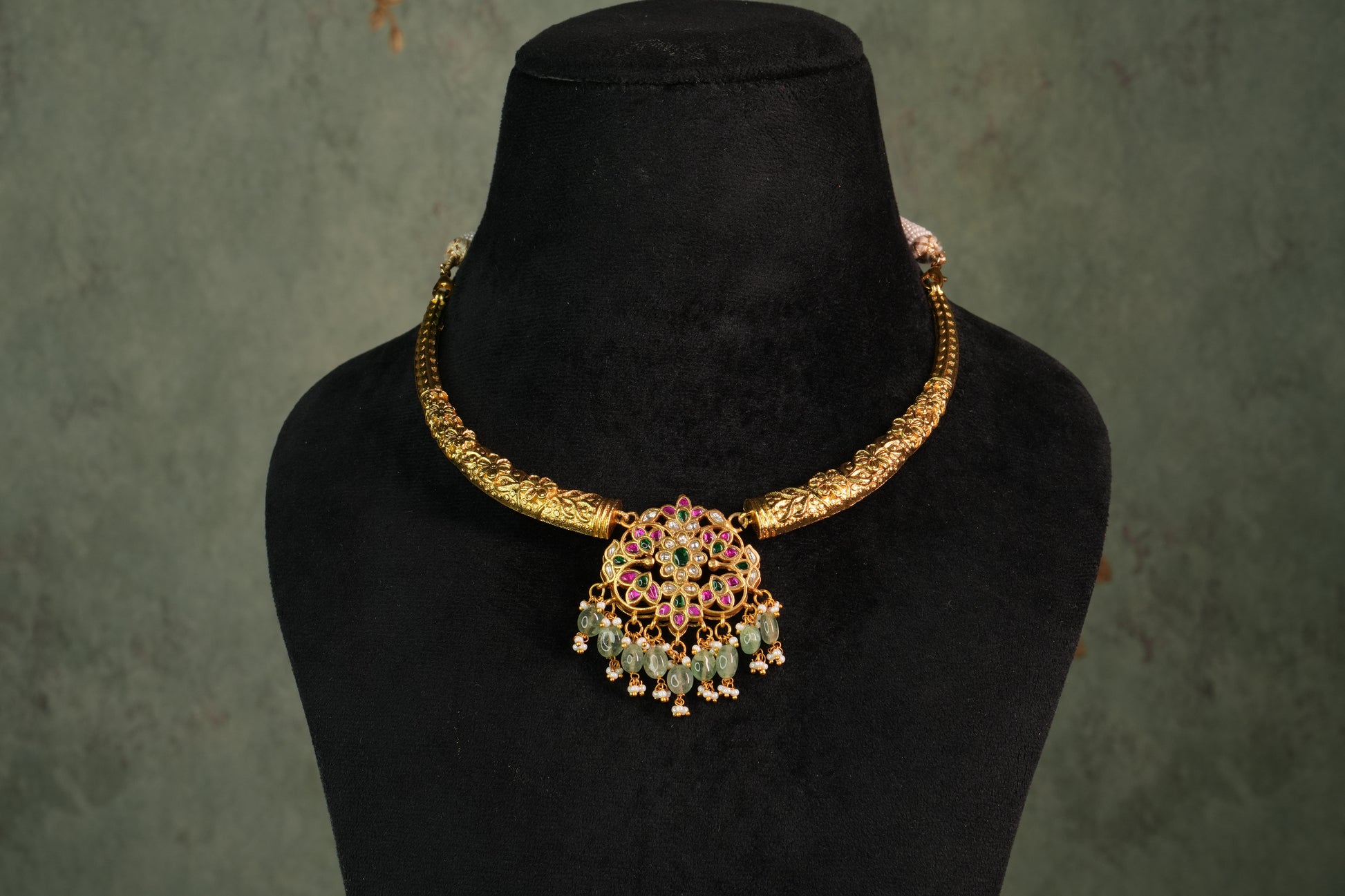 Kundan Necklace (4-8862)(K) - JEWELSTYLE