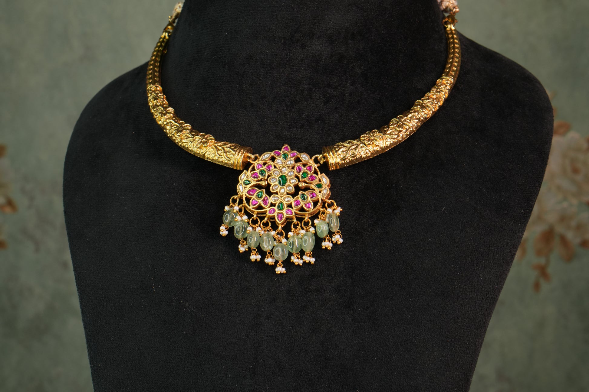Kundan Necklace (4-8862)(K) - JEWELSTYLE