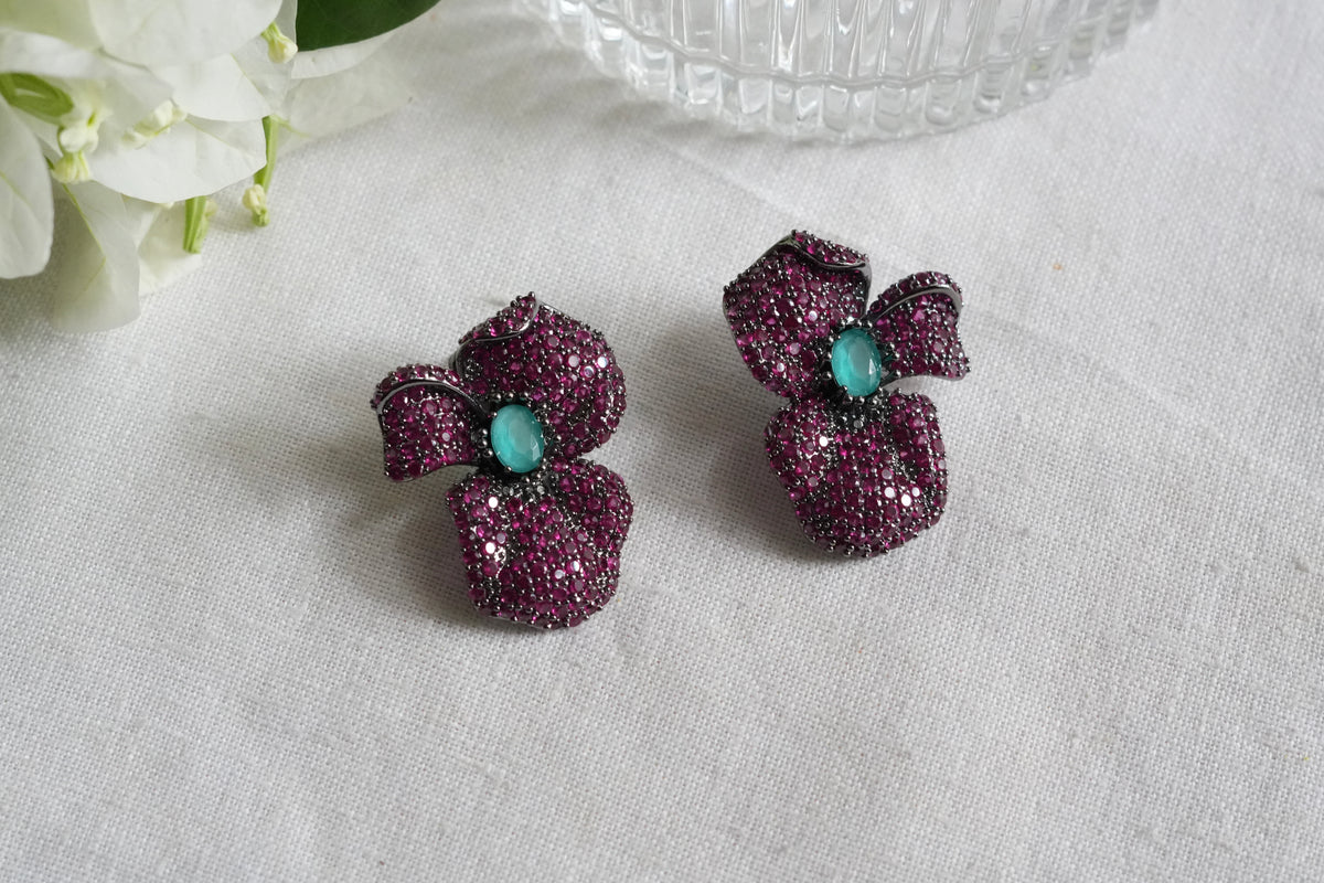 Pink ad earrings(1-5431)(EX)