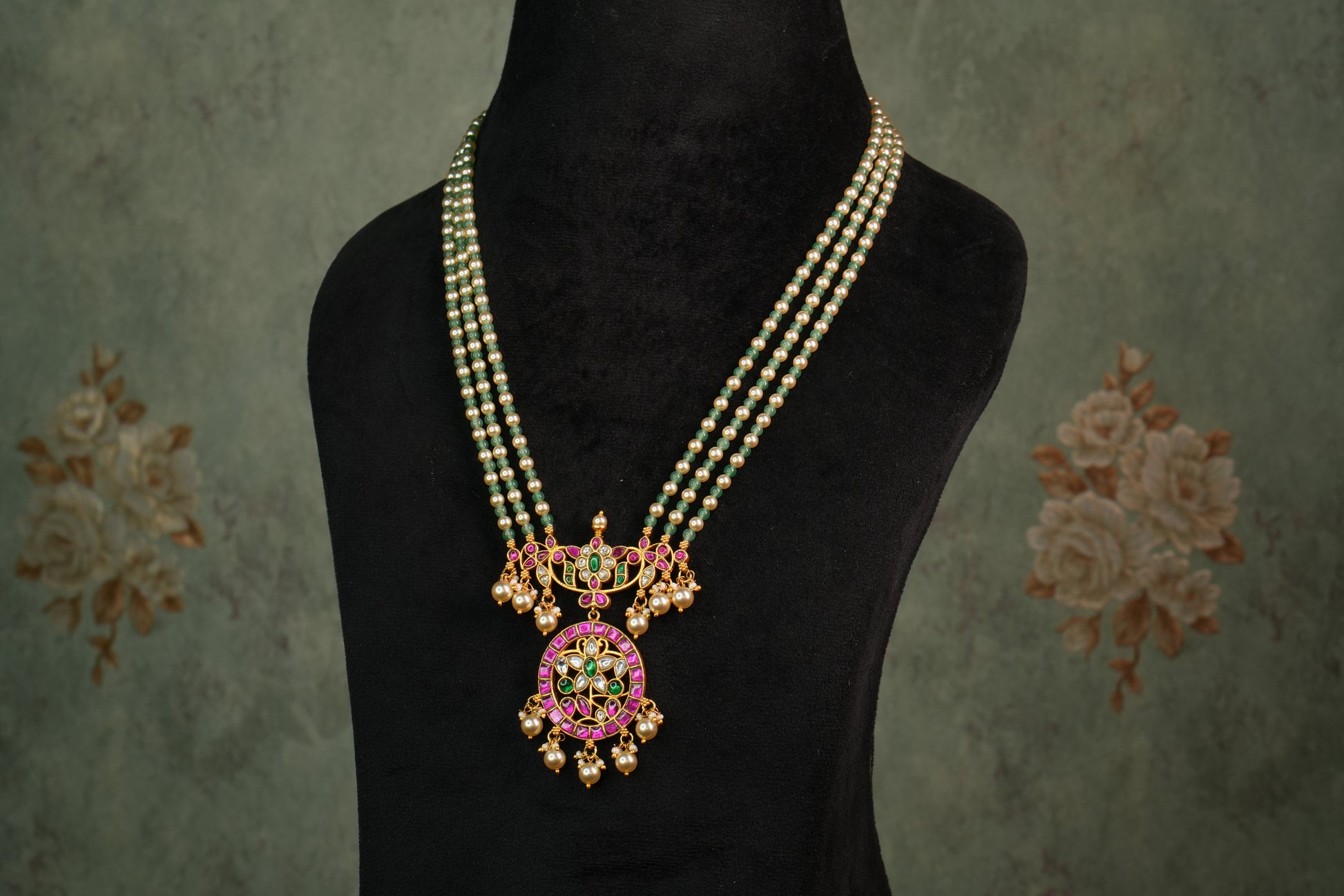 Kundan Necklace (4-8863)(K) - JEWELSTYLE