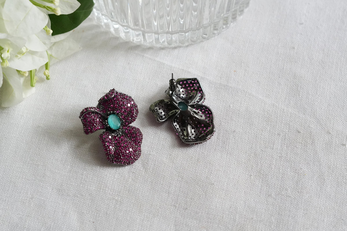Pink ad earrings(1-5431)(EX)