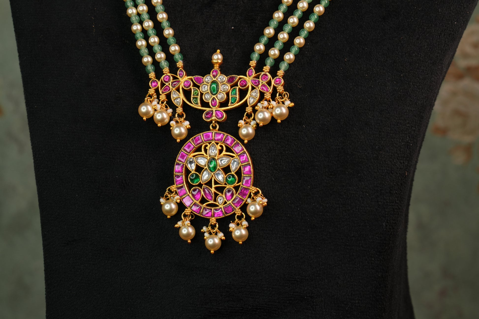 Kundan Necklace (4-8863)(K) - JEWELSTYLE