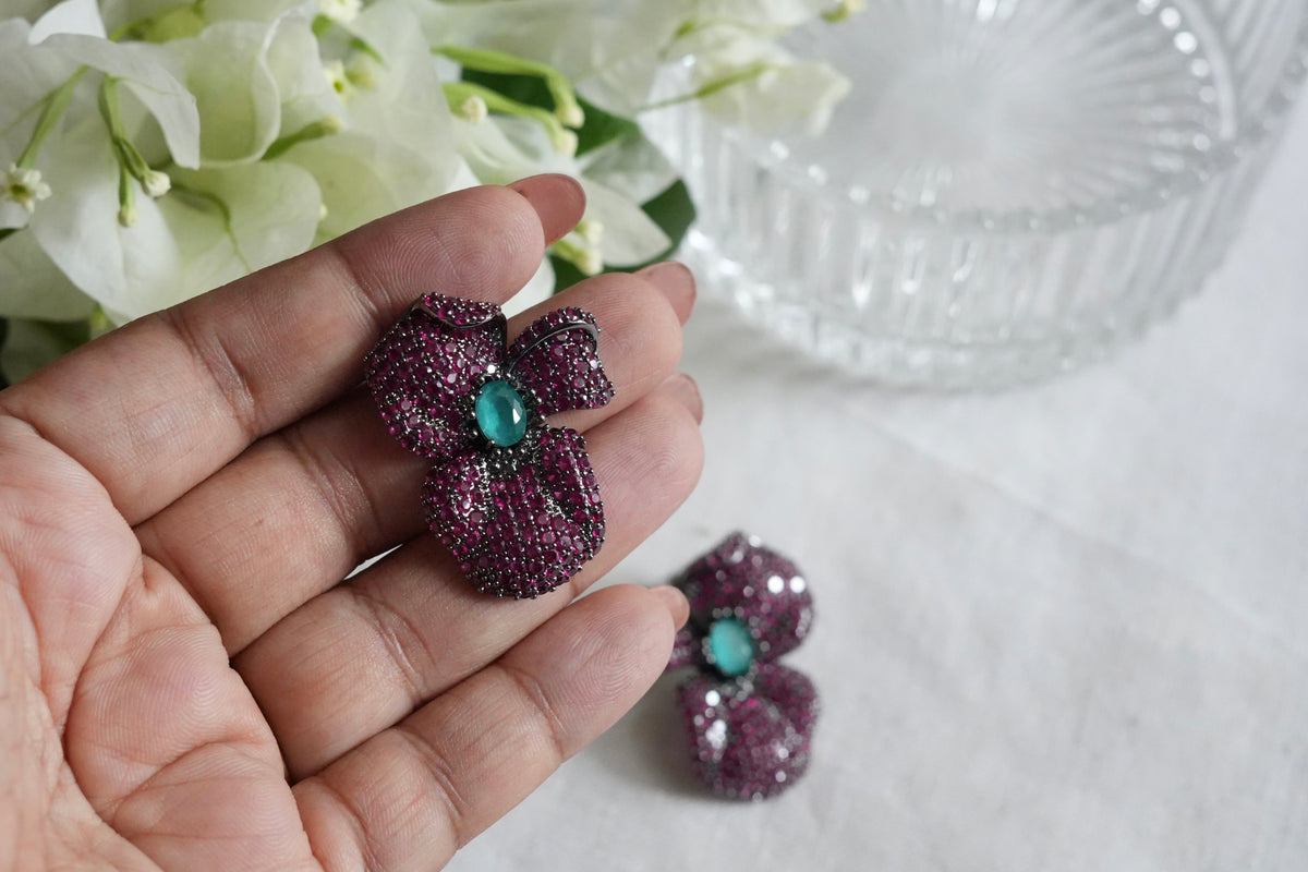 Pink ad earrings(1-5431)(EX)