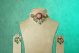 Polki Necklace Set (4-9762)(B)